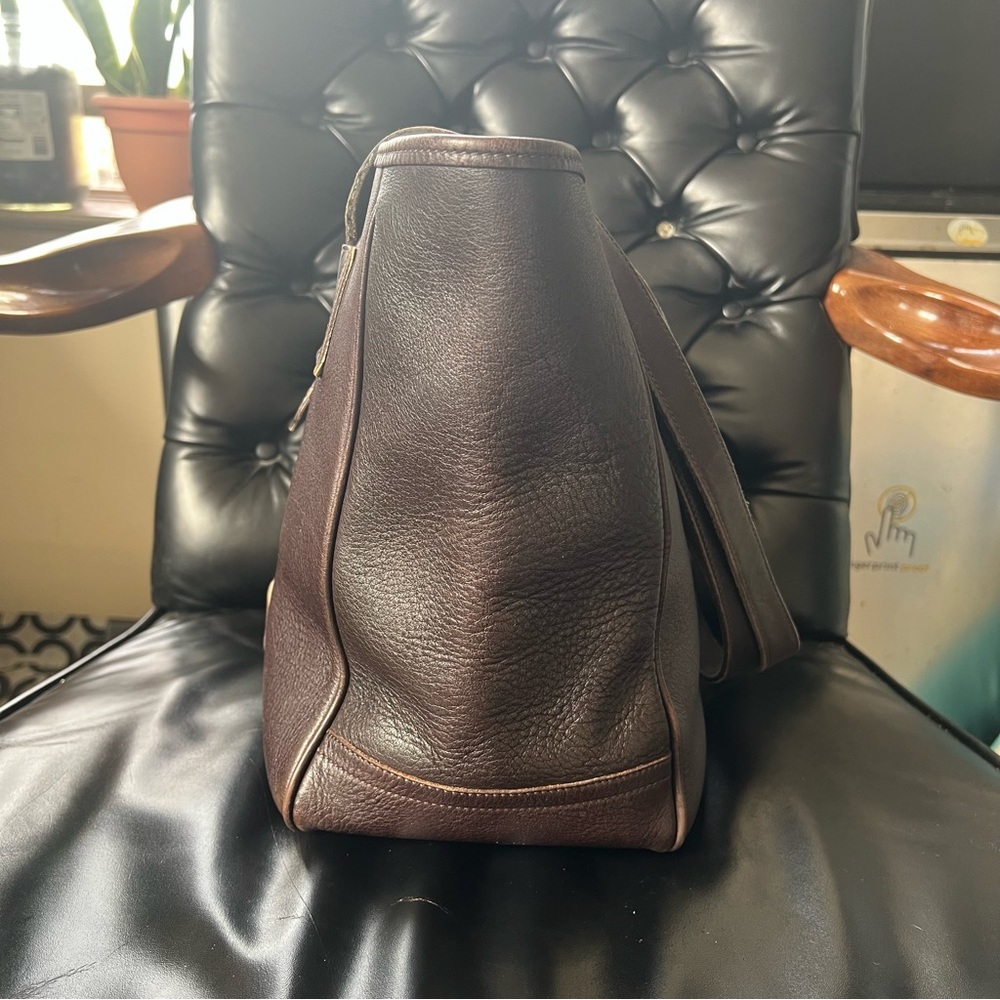 Dooney & Bourke Brown Leather Tote - Picture 4 of 12